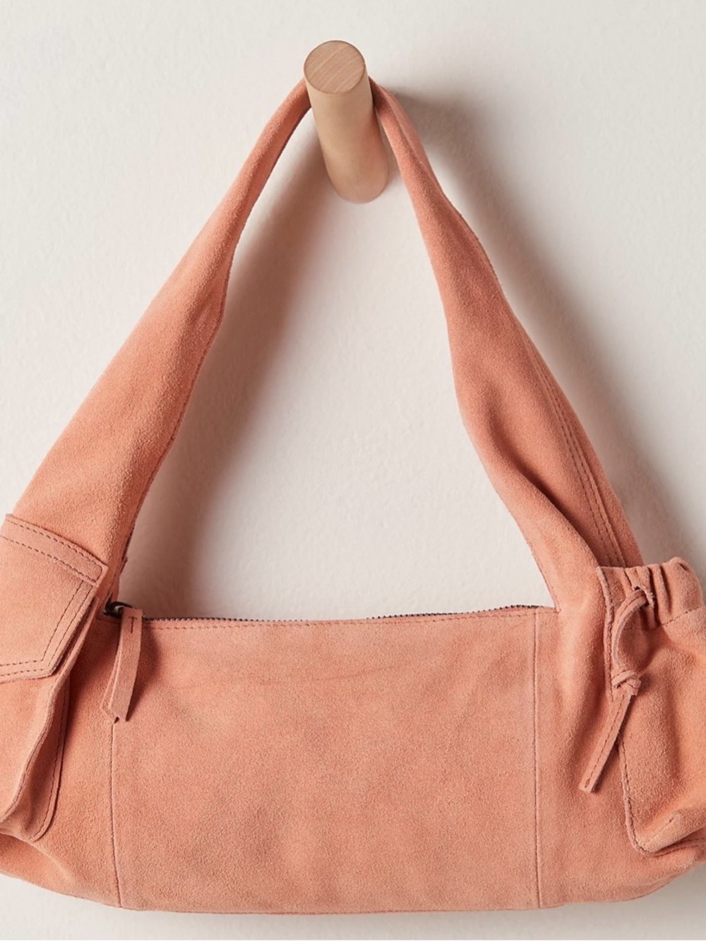 Free People Peach Suede Shoulder Bag - Picture 3 of 4